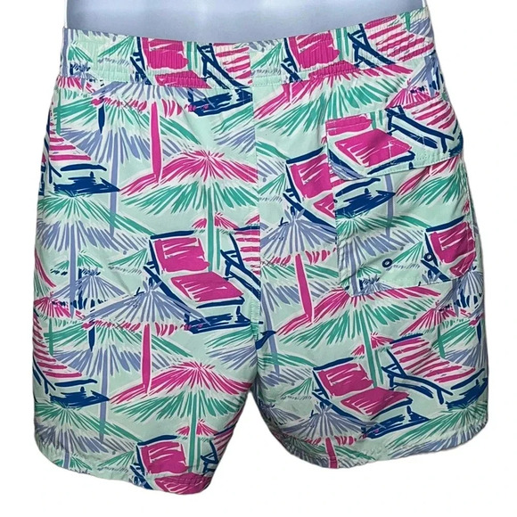 Vineyard vines men’s palm tree swim trunks sz small - Picture 2 of 4